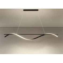 Vencha Lighting-Swirl-1200 Pendant - Black / White  